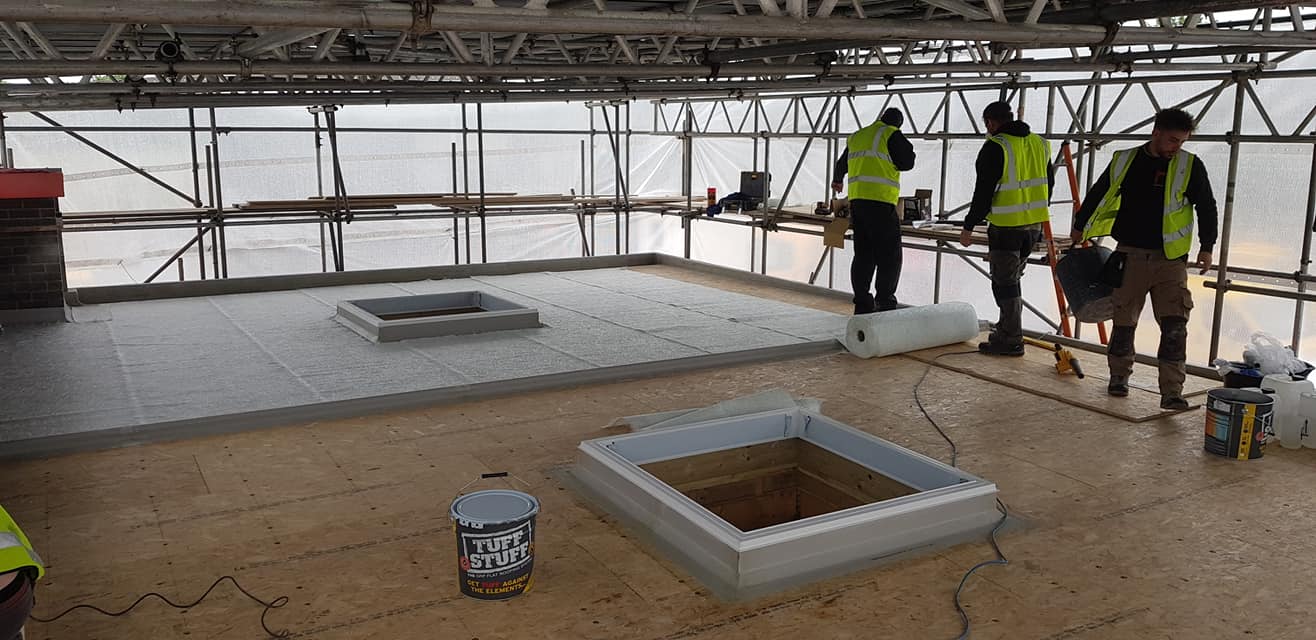 fibreglass roof using @TuffStuffGRP